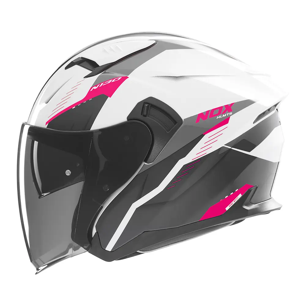 Casco Jet N130 Gris Pink