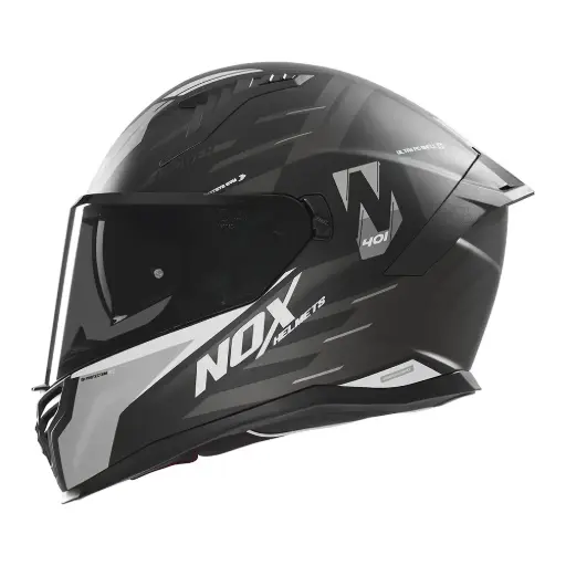 Casco Nox N401 Crower Gris